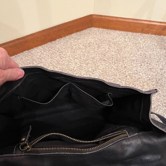 *Rare* Bed Stu Leather AMBITIOUS Messenger/Satchel/Crossbody Bag, Black DD, EUC - Picture 8 of 13